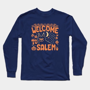 Welcome to Salem Halloween Cat Souvenir Long Sleeve T-Shirt